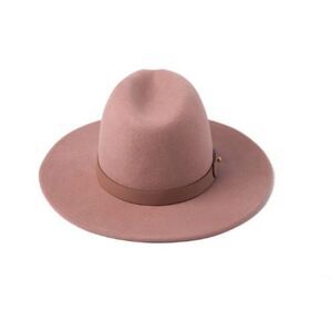 Veronica Beard Lack of Color The Fleur Wide Brim Hat Dusty Mauve Sz L NWT 150